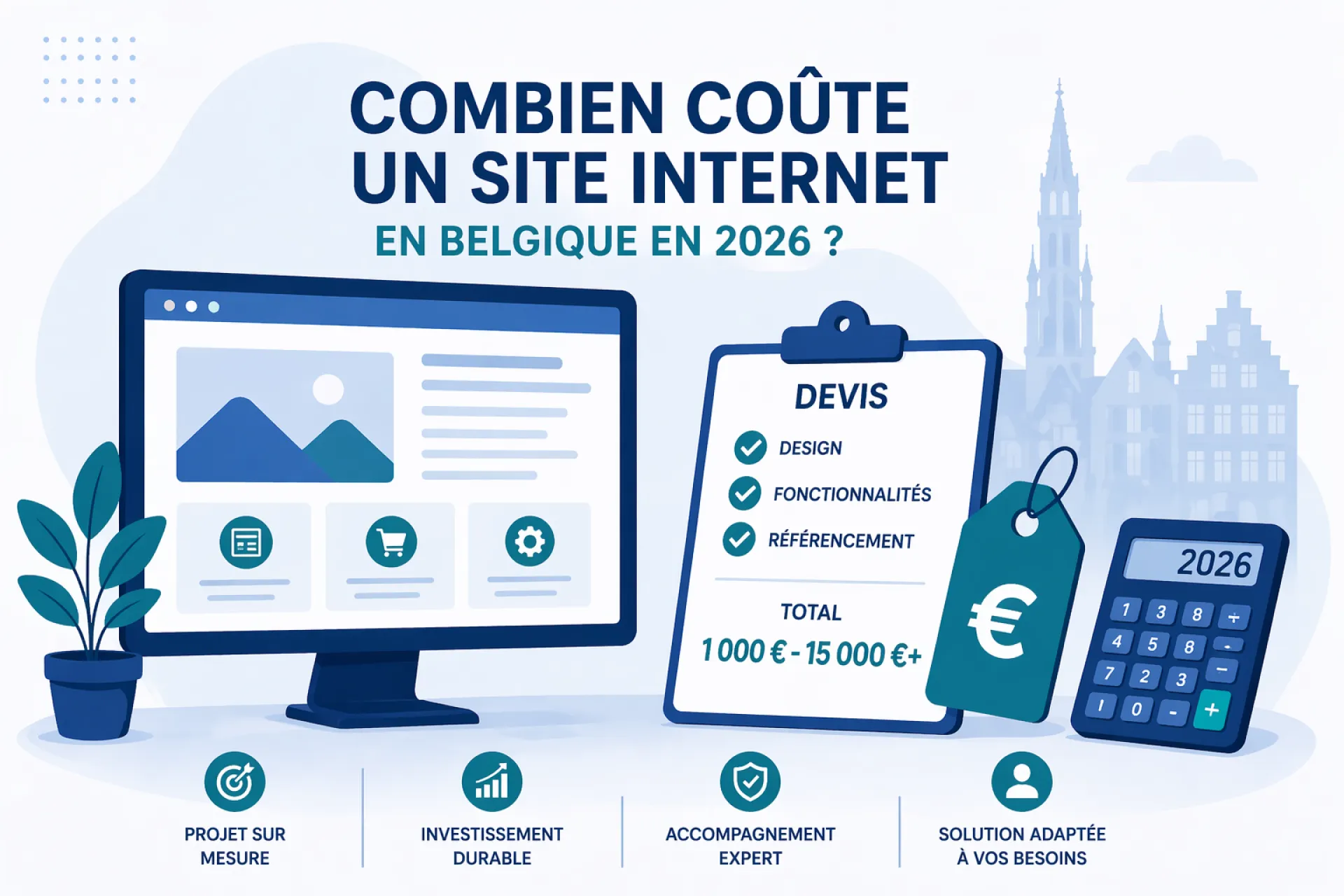 Combien coûte un site internet en Belgique en 2026 ?